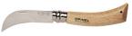  Opinel Folding N8 Pruning, Stainless Steel, Beech Wood 