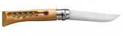  Opinel Knives No. 10 Beech Wood Stainless Steel Corkscrew Knife 